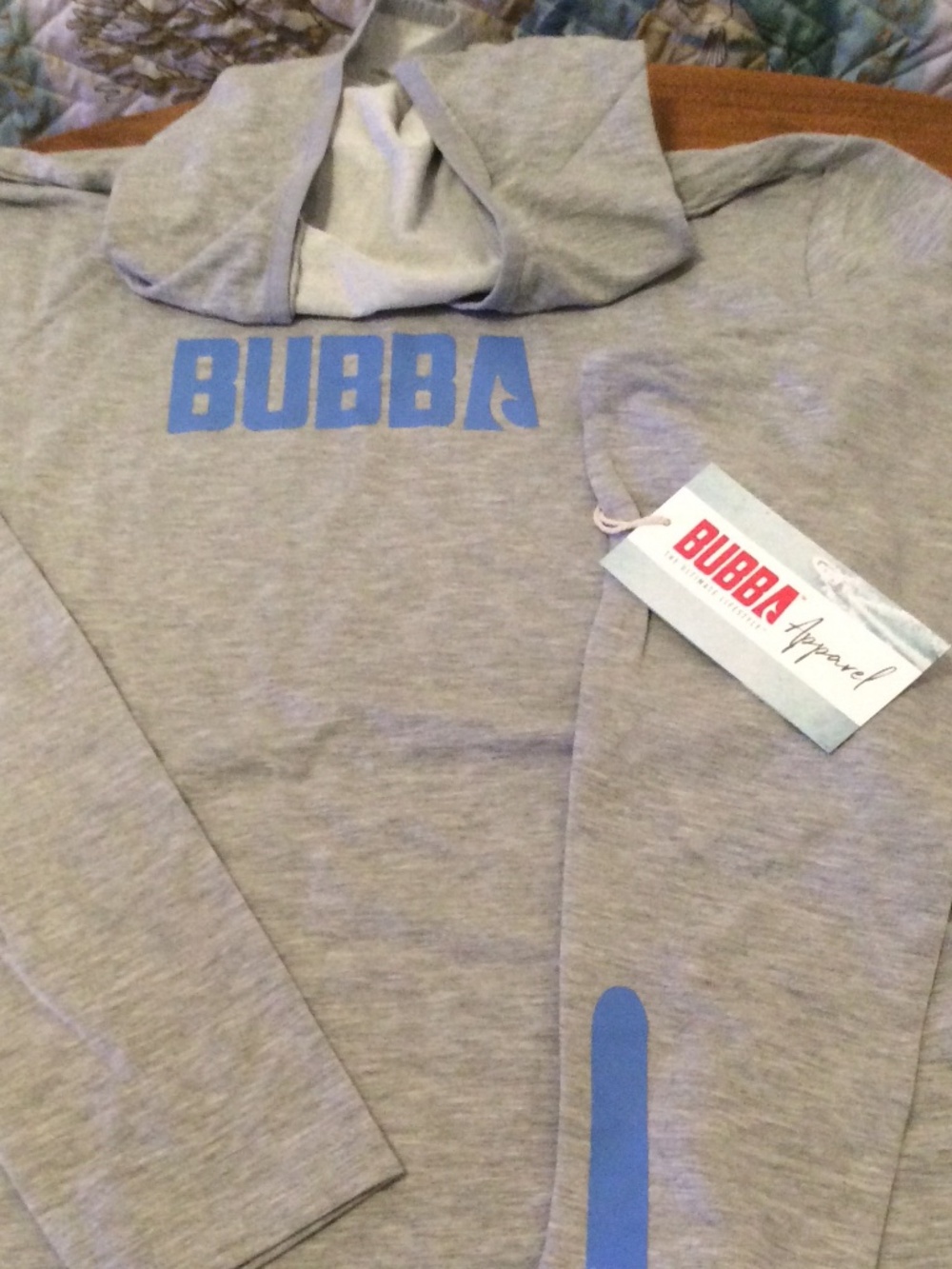 Bubba fishing long sleeve shirt with hoodie